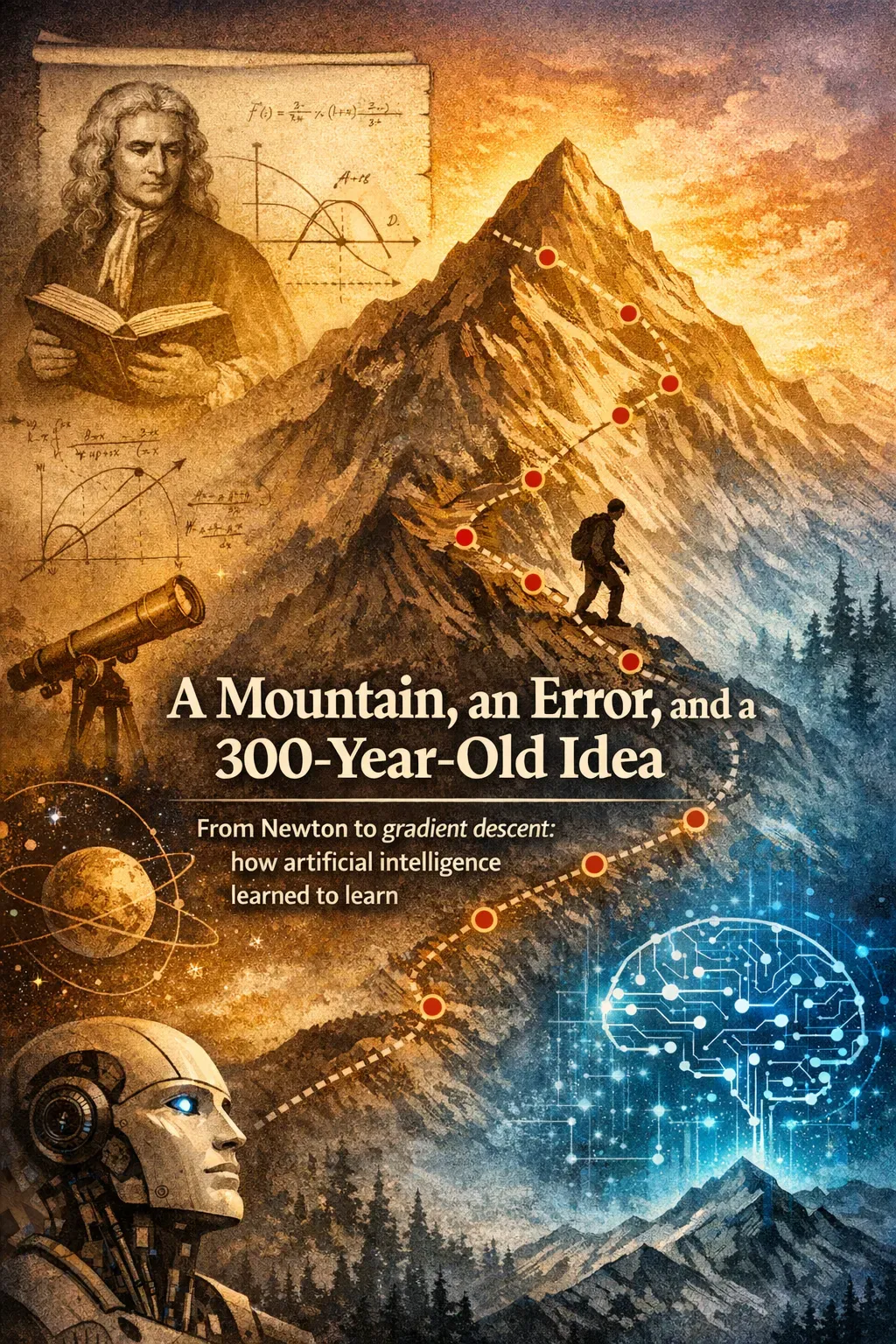 From Newton to gradient descent: how artificial intelligence learned to learn